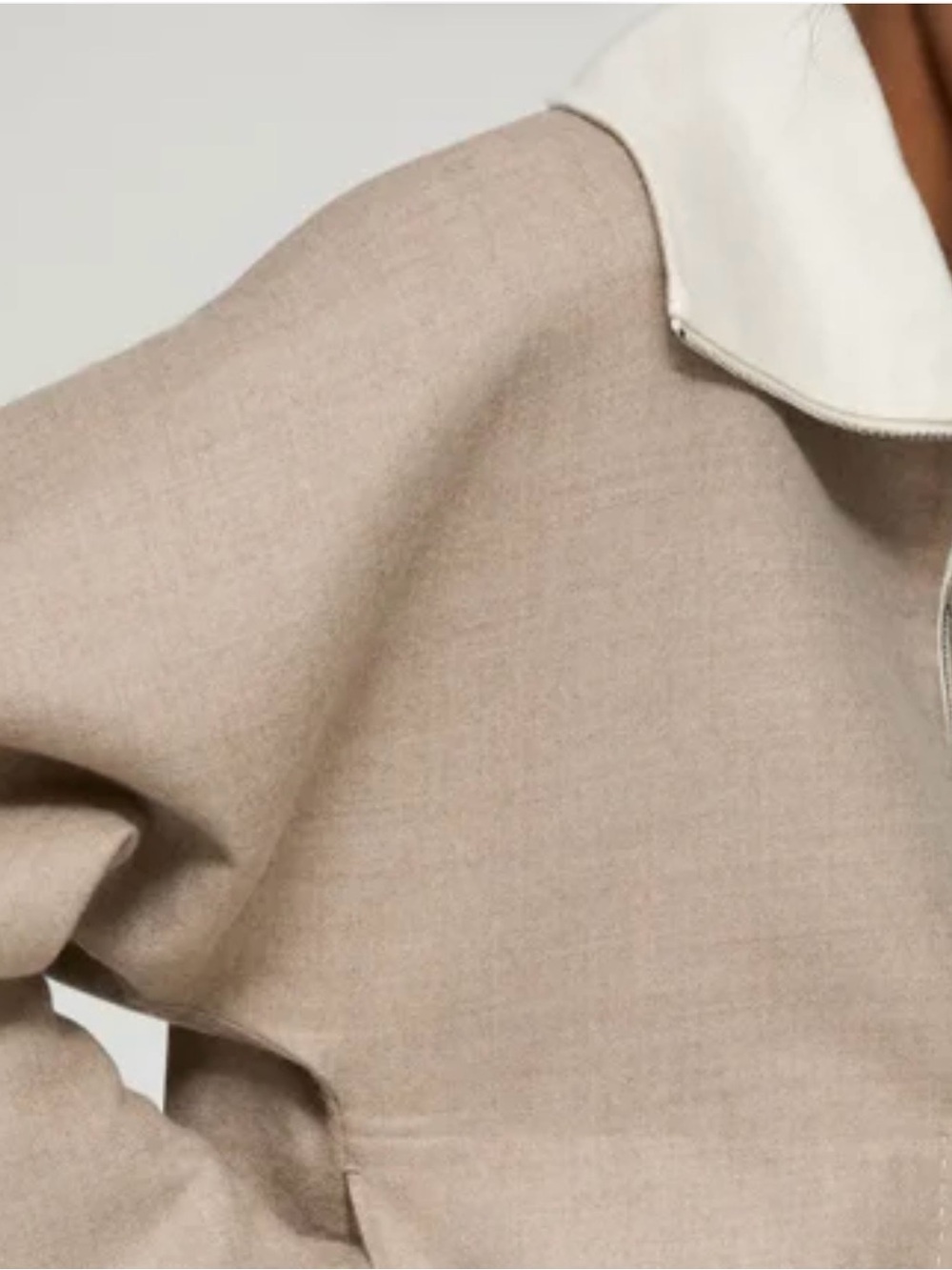 Lafayette 148 New York Wool/Silk Jacket in Hickory Melange/ Cloud - Picture 6 of 10
